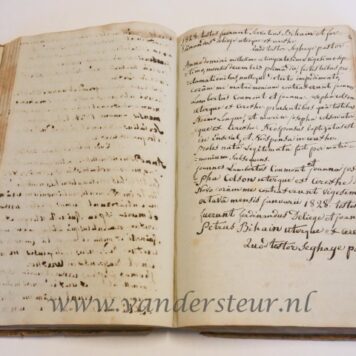 CERES(C)HE HEUSEUR (BELGIË) Doop-, trouw- en begraafboek van de R.K. gemeente Ceres(c)he Heuseur. 1 deel. Folio, lederen band. Manuscript.