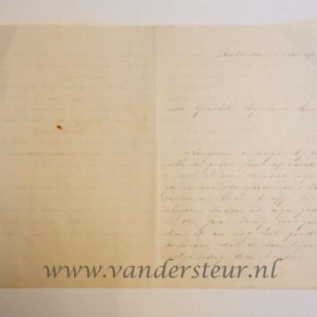 EDELING Brief van L.W. Edeling-Stellenaar te Rotterdam. 1901, 3 p.