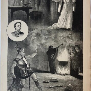 [Original lithograph/lithografie by Johan Braakensiek] "Macbeth", 25 September 1887, 1 pp.
