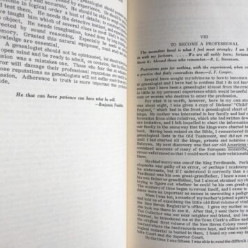 Genealogy as pastime and profession. Tweede herziene druk. Baltimore 1978. Geb., 120 p.