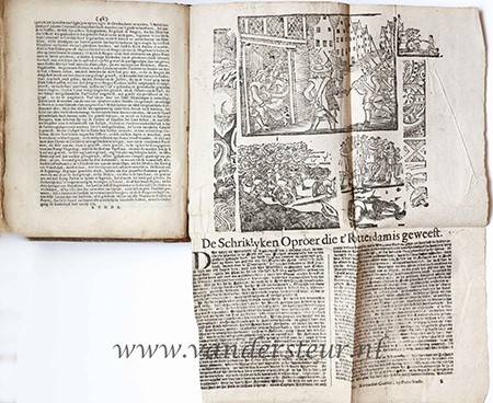  - ROTTERDAM, OPROER 1690 Bundel van 18 gedrukte stukken en één stuk in handschrift betreffende het Rotterdams oproer van 1690, gebonden in een halfleren 4º band.