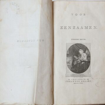 Voor eenzaamen. 2e druk. Amsterdam, Johannes Allart, 1790.