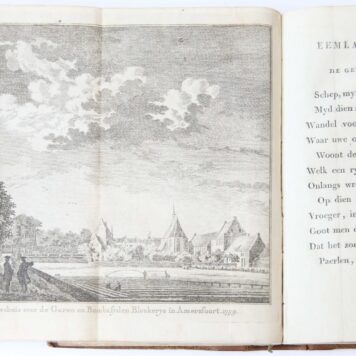 [Complete copy] Eemlandsch Tempe, of Clio op Puntenburgh, landgedicht. Amsterdam, P.J. Uylenbroek, 1803 [2 parts in 1 binding], [2] 12, 120 [4] 121-224, 12, 8 pp.