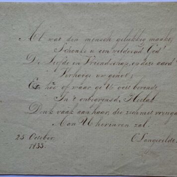 album amicorum by C. Langeveldt d.d. 1833