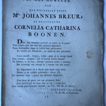 Mr. Johannes Breur en ... Cornelia Catharina Boonen