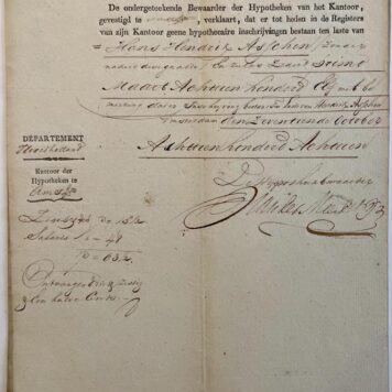 Hans Asschen hypotheek document