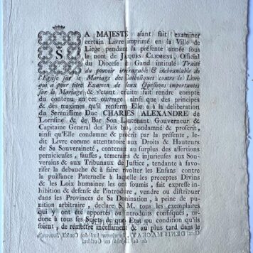 Ordonnantie van keizerin Maria Theresia en landvoogd Karel Alexander van Lotharingen 1768
