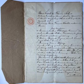 Lambert Warsage gehuwd met Henriette Orban notariele akte belgie 1896