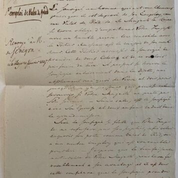 Manuscript to Lodewijk Napoleon 1806