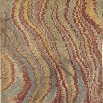 Special decorated paper -1767 marbled - sierpapier kaft gemarmerd speciaal papier uit de tijd - original stich binding with rope