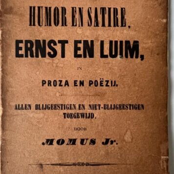 Charivari: humor en satire ernst en luim by Momus. Rare satirical book. 1854