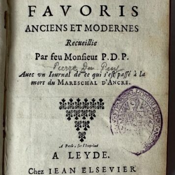 French edition of Depuy 1659 Histoire favoris anciens et modernes