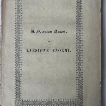 Dissertation Utrecht legal 1839