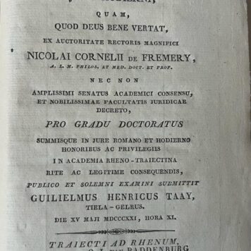 Dissertation Utrecht legal 1839