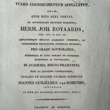 Dissertatie van Romunde