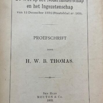 Dissertation legal 1893 H. Thomas