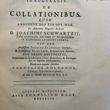 Dissertation legal 1749 Roldanus
