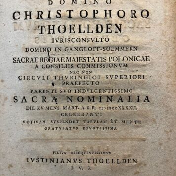 Dissertation legal 1742 Thoellden