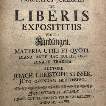 Dissertation legal 1718 Joachim Stisser
