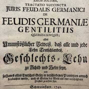 Dissertation legal 1740 Karl Schöpff
