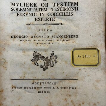 Dissertation legal 1770 Spangenberg