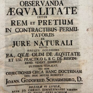 Dissertation legal 1731 Schaumburg
