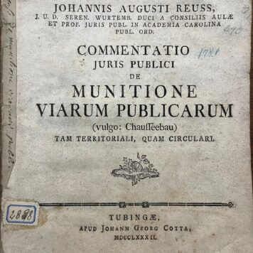 Dissertation legal 1782 Reuss