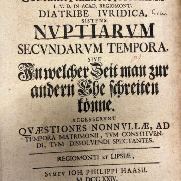 Dissertation legal 1724 Hoffmann