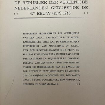 Dissertation Becht 1908