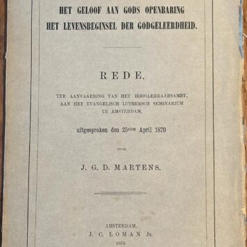 Het geloof aan Gods openbaring J. Martens
