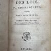 De l'esprit des Lois, par Montesquieu,
