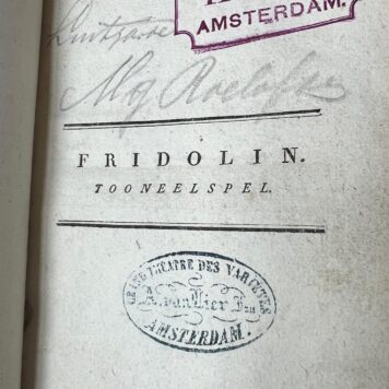 Fridolin toneelspel theatre play Gebroeders van Lier