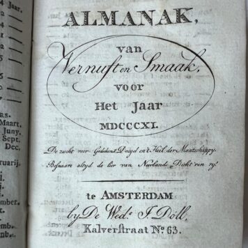 Almanac 1811 | Almanak van Vernuft en Smaak voor het jaar MDCCCXI (1811),