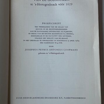 De rechtstoestand van de godshuizen te 's Hertogenbosch
