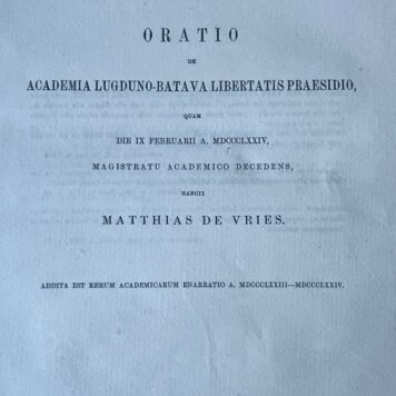 Oratio Matthias de Vries