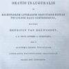 Inaugurele rede Utrecht Henricus van Herwerden 1864