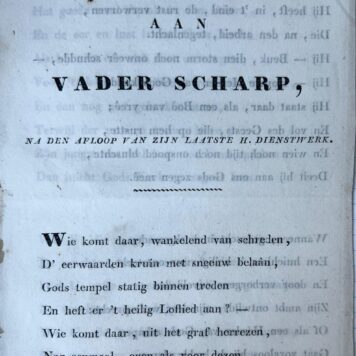 Aan vader Scharp Rotterdam 1826