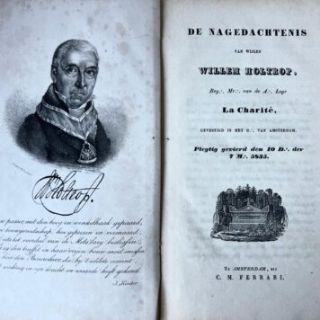 Willem Holtrop mr. van de A. Loge La Charité gedicht 1835