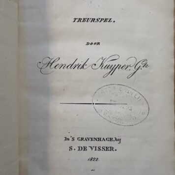 Lodewyk de Negende, treurspel. Den Haag, S. de Visser, 1822.