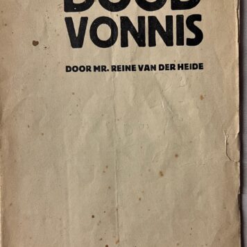 Doodvonnis door mr. Reine van der Heide. Doodstraf 1933