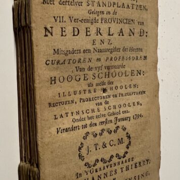 Naamregister der predikanten 1794