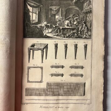 Diderot d'Alembert Menuisier en meubles ca 1772