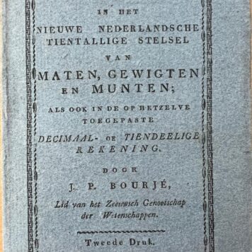 nieuwe Nederlandsche tientallige stelsel van maten, gewigten en munten
