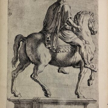 Marcus Aurelius, two prints on horse