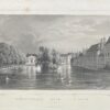 Den Haag Vijverberg met zwanen torentje en parlementsgebouwen Mauritshuis