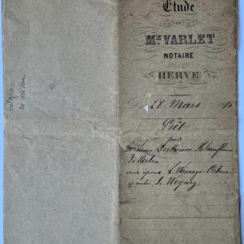 Lambert Warsage gehuwd met Henriette Orban notariele akte belgie 1896