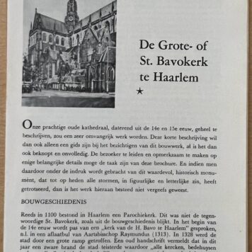 5 publicaties over Bavo kerk Haarlem en meerdere krantenartikelen.