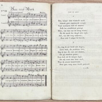 Schoolbook, 1824, Music Education | De Muzikale Vriend der Jeugd, of Bevallige Zangstukjes voor het Opkomend Geslacht, ook tot schoolgebruik. Uitgegeven door Woudshoff. Eerste stukje. Te Rotterdam, Mensing en Van Westreenen, 1824, (8)+48 pp.