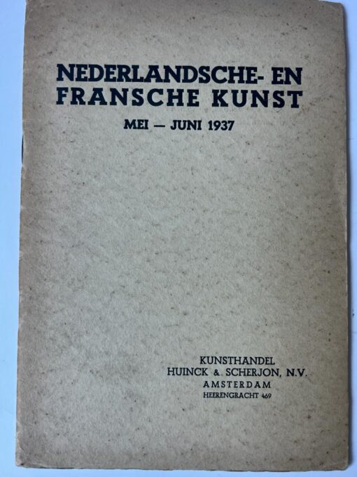 Tentoonstelling van Nederlandsche en Fransche kunst : mei-juni 1937