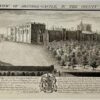 Antique print engraving The castle of Arundel in Sussex